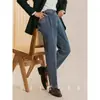 Pantalones Vaqueros Casuales de Pierna Recta para Hombre, Pantalones Largos de Cintura Alta para Otoño e Invierno, Pantalones de Traje Drapeados para Jóvenes Naples, Transfronterizos Retro