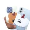Funda blanda para iPhone 15/14 Pro Max con diseño de oso y bufanda para Apple iPhone 13/12/11 Pro Max, XR/XS/8P