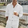 2025Wish Amazon Transfronteiriço Outono Novo Masculino Camisa de Veludo Cotelê Manga Longa Botões Cor Sólida Cardigã Top