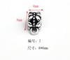Anillo Recto de Cabeza Colgante Tallado en Aleación con Agujero Grande para Collar Pulsera Plata de Tíbet Cabeza Colgante
