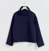 Ropa de Mujer Europea y Americana Transfronteriza 2025 Nuevo Otoño e Invierno Amazon Elegante Elegante Cuello Alto Botón Manga Larga Chaqueta de Lana