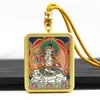 Fornecimento Direto de Thangka de Wutai Mountain Lado Duplo Pintado à Mão com Ouro Oito Santos Padroeiros Passado e Presente Deus Amarelo da Riqueza Colar Thangka