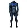 Disfraz de Halloween DC Titans Nightwing Disfraz Cosplay Body con Estampado Muscular Disfraz de Halloween para Role-Playing