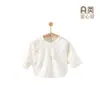 Camisa Meia-Manga Bebê Ano do Cavalo Primavera e Outono Algodão Puro Classe A Bebê Recém-Nascido 100% Algodão Top Roupa Estilo Monge para Recém-Nascido Todas as Estações