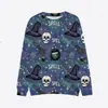 Moletom Casual Masculino Gola Redonda Manga Longa Estampado 3D Halloween Abóbora Fantasma Europeu e Americano Amazon Transfronteiriço Moletom Masculino e Feminino