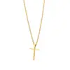 Collar con Colgante de Cruz Acero Inoxidable Chapado en Oro Transfronterizo, Joyería de Lujo Ligero, Simple y Versátil, Moderno, de Nicho, Cruz de Gama Alta