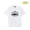 Marca Americana da Moda Corteiz Estampa de Navio de Cruzeiro Alcatraz Camiseta Casual Esportiva Solta de Manga Curta para Casal