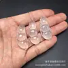 Pingente de Feijão das Quatro Estações de Ágata Natural Calcedônia Multicolorida Amuleto de Feijão da Sorte Colar de Jade com Pingente de Feijão das Quatro Estações de Calcedônia de Alto Gelo