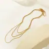 Cadena de Hueso de Serpiente Transfronteriza Europea y Americana Cadena para Clavícula Cadena Estilo Apilamiento de Moda Cadena de Caja Metálica Cadena Retorcida Collar