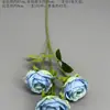 Flores Artificiales Azules Ramo Materiales para Decoración de Escena de Boda, Rosas Azules para Arreglo de Piso de Salón de Bodas y Flores Decorativas