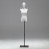 Estilo Coreano Blanco Hombro Plano Modelo de Ropa Medio Cuerpo para Mujer Algodón Maniquí Hombro Ángulo Recto Soporte de Exhibición de Cuerpo Completo