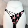 Ropa Interior Fina de Tirante Caliente con Diamantes, Estilo Nuevo, Bragas de Algodón Elástico en Cuatro Direcciones, Cómodos y Transpirables