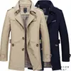 Chaqueta casual para hombre de moda 2022 primavera nueva chaqueta de trabajo para hombre abrigo de trabajo gabardina de algodón lavado