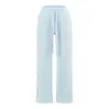 Pantalones de aire Lu-sense, pantalones casuales versátiles de verano con cordón a la cintura baja, corte recto, adelgazantes, que alargan las piernas, de pierna ancha hasta el suelo para caminar