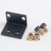 Suporte de canto de ferro metálico suporte de canto de gabinete 1U universal em forma de L acessório de microfone sem fio rack de montagem de receptor orelha