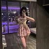 Camisón Sexy Floral de Mariposas para Mujer, Vestido Corto Sexy Transparente con Tirantes Finos y Escote en V de Encaje, Ropa Interior Sexy para Dormir en Casa