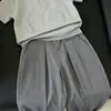 Conjunto Casual de Dos Piezas para Niños, Polo de Punto Gris de Manga Corta, Estilo Coreano Nuevo, Verano 2026, Moderno