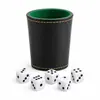 Conjunto de Copo para Dados Copo para Dados Silencioso em Couro Artificial Forro de Flanela Jogos de Mesa para Bar Entretenimento Copo Agitador de Dados Copo Colorido para Dados