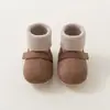 Zapatos de Bebé para Otoño e Invierno, Zapatos para Niños Pequeños, Zapatos y Calcetines Antideslizantes de Suela Suave, Zapatos de Bebé para Interiores, Zapatos de Algodón para Recién Nacidos, Dibujos Animados de Terciopelo de Coral