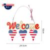 Decoraciones Colgantes de Duende para el Día de la Independencia Paredes Puertas Americanas Madera Cuatro de Julio Logo Decorativo Celebración de Amor