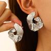 Moda europeia e americana de ferro geométrico brincos de metal da moda nova moda feminina irregular metal lantejoulas brincos brincos