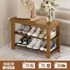 Banqueta Larga para Cambiar Zapatos para la Entrada, Adecuada para Sentarse, con Zapatero y Almacenamiento Integrados, Hecha de Madera Maciza para Uso Fuera de la Entrada del Hogar