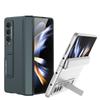 Para Samsung fold4 Funda para Teléfono Móvil Bisagra Magnética Cobertura Completa fold5 Pantalla Plegable Soporte Color Sólido Cubierta Protectora Resistente a Caídas