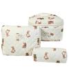 Bolsa de Maquillaje Vertical Transfronteriza, Gran Capacidad, Bolsa Portátil de Almacenamiento de Cosméticos Floral, Neceser de Viaje