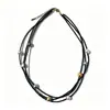 Colar de Cristal Preto de Alta Qualidade da Moda para Mulheres, Design Personalizado, Corrente de Clavícula em Camadas de Contas, Gargantilha Tendência de Luxo Leve Europeia e Americana