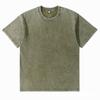 Suministro Exclusivo Transfronterizo de Camiseta de Verano Nueva de Algodón Puro, Estilo Vintage Lavado, Cuello Redondo, Manga Corta, 230g, Talla Europea Oversize para Hombre