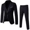 Terno Terno Masculino Três Peças Casual de Negócios Terno Formal Profissional Terno para Padrinhos Noivo Vestido de Casamento