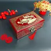 Patrimônio Cultural Imaterial Pingyao Laca com Fio de Seda e Madrepérola Caixa de Joias para Dote de Casamento Frete Normal
