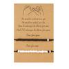 Moda transfronteriza nueva tarjeta creativa tejida pulsera de pareja personalidad simple cuentas blancas y negras pulsera de buen amigo