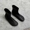 Nueva Colección Otoño/Invierno 2026: Botines redondos, cortos, elásticos, de ajuste ceñido, botines de moda con suela plana, botines para mujer sin cordones