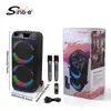 Sing-e CQS-6617 Alto-falante Bluetooth 5.3 Mais Vendido LED Sem Fio Portátil para Performances de Karaokê e Dança de Praça