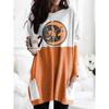 Comercio Exterior Transfronterizo 2022 Europeo y Americano Nuevo Sudadera Estampada Camiseta de Manga Larga Bolsillo Holgado Casual Vestido de Halloween