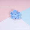 Flor de lana tejida a crochet hecha a mano, flor de nomeolvides, algodón de leche tejido a crochet a mano, accesorios de ropa, zapatos y calcetines.