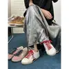 Versión Coreana 2025 Otoño Nuevos Zapatos Sucios de Suela Blanda para Mujer, Zapatos Sucios con Estrellas que Aumentan la Altura, Zapatillas Deportivas Retro Vintage para Mujer