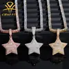 Pingente Europeu e Americano de Alta Qualidade Prata S925 Vvs Moissanita Diamante Completo Elemento Estrela Design de Nicho Moda Unissex Hip-Hop