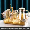 Juego de Jarra de Diamante para Agua Fría Hecho de Vidrio de Alto Borosilicato Resistente al Calor para Uso en el Hogar, Sala de Estar y Oficina, Juego de Jarras de Agua de Lujo de Gran Capacidad