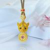 Colgante Pixiu Atractor de Fortuna con Incrustaciones de Diamantes del Mismo Estilo de Weixue, Colgante de Oro Antiguo Arenado de Alta Retención de Color Atractivo de Riqueza de Lujo Ligero para Mujer