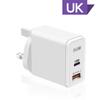 Cargador Súper Rápido de 50W con Estándares Europeo, Americano y Británico, Adecuado para Apple 16/Pro, Huawei y Xiaomi Carga Súper Rápida