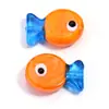 Contas de Vidro Coloridas de Peixinhos Contas de Vidro de Peixinhos Acessórios DIY Furo Reto Pulseira Contas de Vidro de Peixinhos Fofos Atacado