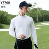 Pgm Ropa de Golf para Hombre Camiseta de Manga Larga Otoño e Invierno Capa Base Deportiva 3A Antibacteriana Absorbente de Humedad Secado Rápido Capa Base