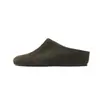 Zapatos planos para mujer estilo Birkenstock con punta dividida de cuero vacuno genuino, modelo otoño 2026, cómodos mocasines de suela blanda y punta cerrada