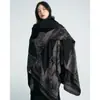 Diseño Minimalista Nicho Estilo Oscuro Capa Imitación Cachemir Doble Cara Otoño e Invierno Unisex Bufanda Dividida Chal Cálido de Alta Gama