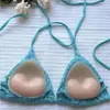 Almohadilla de Pecho Inserto para Mujer Push-Up Ropa Interior Silicona Engrosada Vestido Traje de Baño Pecho Pequeño Impermeable Deportivo Transparente Almohadilla para Sujetador