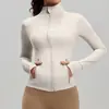 Roupa de Yoga Contínua Transfronteiriça para Primavera e Outono Corrida ao Ar Livre e Fitness Jaqueta Esportiva de Alta Elasticidade