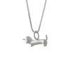 Collar de Perro Salchicha Dulce y Genial para Mujer, Sencillo y a la Moda, Estilo Coreano Versátil, Cadena Única para Clavícula, Estilo Ins, Cadena Ligera de Lujo para el Cuello