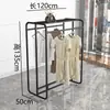 Arara de chão para loja de roupas em ferro forjado, cabideiro de chão, arara simples para lojas de roupas masculinas e femininas, arara lateral para pendurar, combinação de ilha